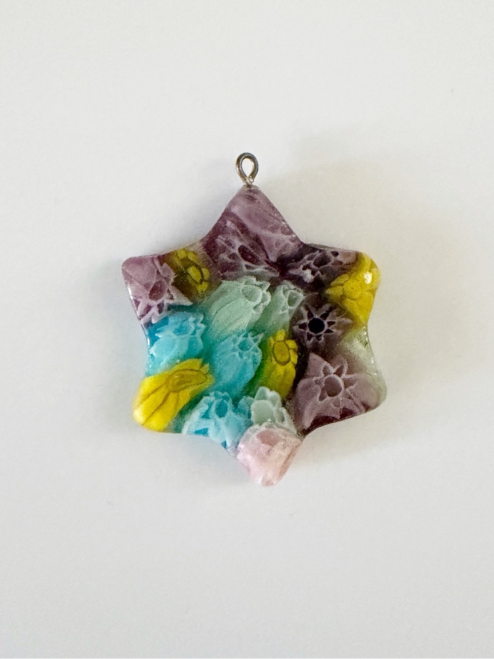Star Stone Swirl Multi Color Whimsical Fairy Necklace Pendant